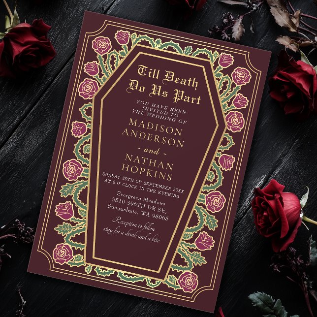 Invitation Jusqu'à la mort Faisons-nous partie Rose rouge got (Créateur téléchargé)