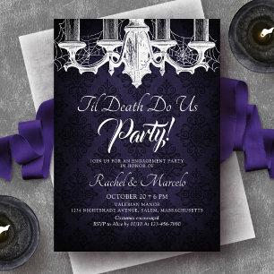 Invitation Jusqu'à la mort Fête de fiançailles gothique Hallo