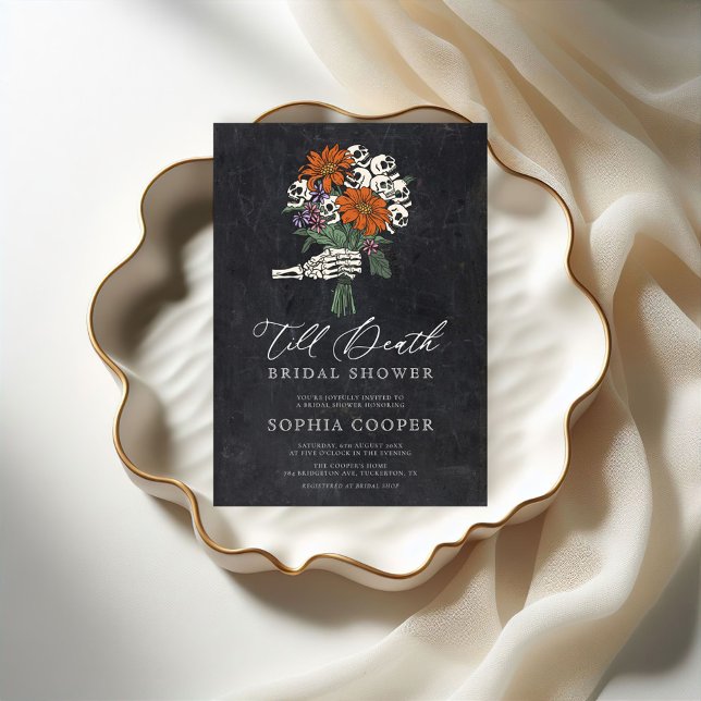 Invitation Jusqu'à la mort Fête des mariées gothique (Créateur téléchargé)