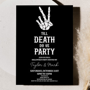 Invitation Jusqu'à la mort Fête Squelette Halloween Party