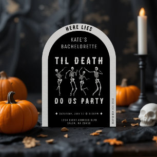Invitation Jusqu'à la mort Fêtons-nous Skeleton Bachelorette