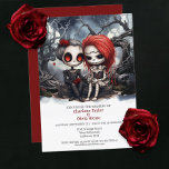 Invitation Jusqu'à la mort nous faisons partie Deux Mariées<br><div class="desc">Jusqu'à la mort nous faisons partie d'invitations de mariage à thème gothique par Ricaso - conçu avec deux épouses. Les invitations de mariage gay lesbienne mettant en vedette un couple de squelettes assis dans une forêt éffrayante. Un merveilleux et bizarre mignon faire-part mariage invitation pour le couple de goth unique...</div>