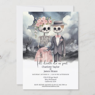 Invitation Jusqu'à la mort nous faisons partie Mariée et Groo
