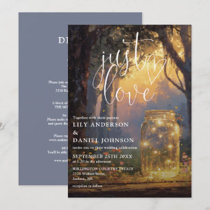 Invitation Just Love Forest Mason Jar Tout En Un Mariage