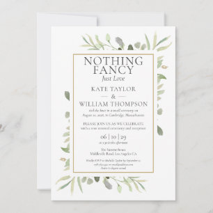 Invitation Just Love Sequel Vœux de Mariage Verdure