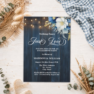 Invitation Juste des guirlandes lumineuses de fête de fiançai