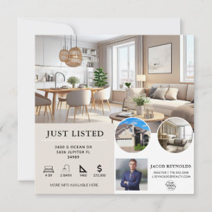 Invitation Juste listé Flyer immobilier