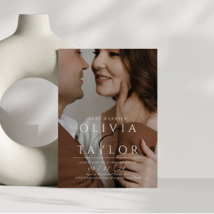 Invitation Juste Marié Ampersand Interjumelé 2 Mariage photo