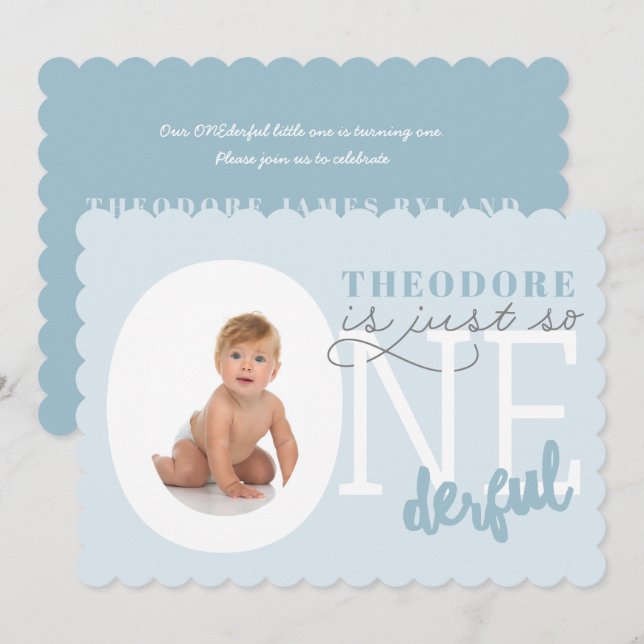 Invitation Juste pour ONEderful (Devant / Derrière)