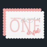 Invitation Juste pour ONEderful<br><div class="desc">Beau invitation de premier anniversaire. Partie d'une collection.</div>