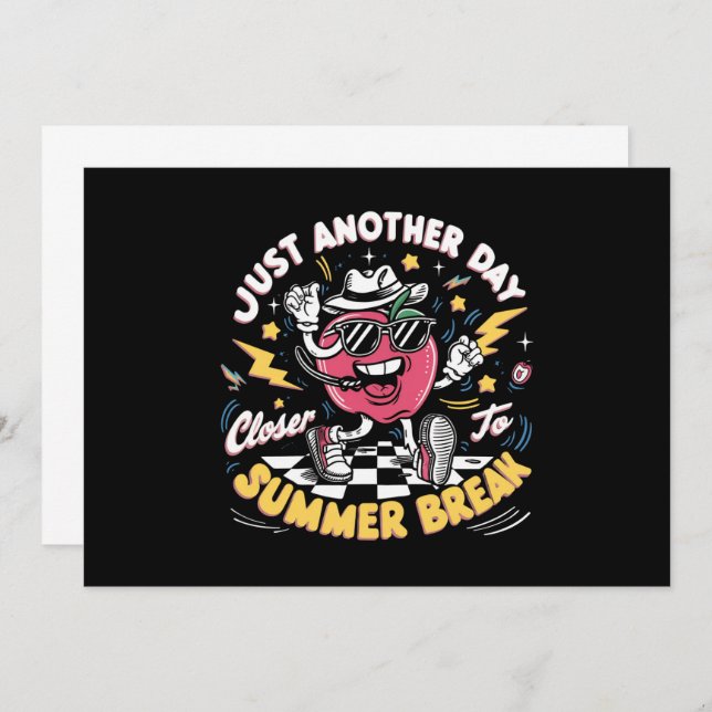 Invitation Juste un autre jour plus proche des vacances d'été (Devant / Derrière)