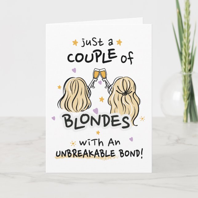 Invitation "Juste un couple de blondes" (Devant)