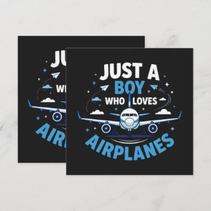 Invitation Juste un garçon qui aime les avions