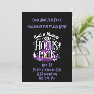 Invitation Juste Un Groupe D'Invitation Hocus Pocus Halloween
