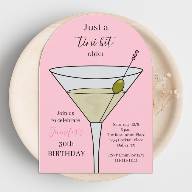 Invitation Juste un tout petit peu plus âgée Fête d'anniversa (Créateur téléchargé)