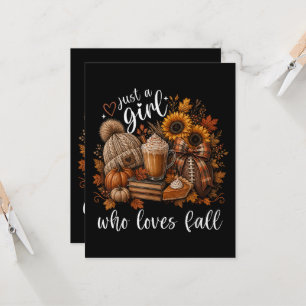 Invitation Juste une fille qui aime l'automne