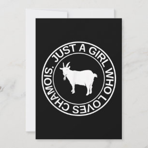 Invitation Juste Une Fille Qui Aime Le Cadeau Chamois Pour Le