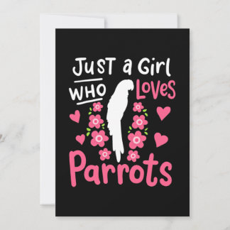 Invitation Juste une fille qui aime les perroquets