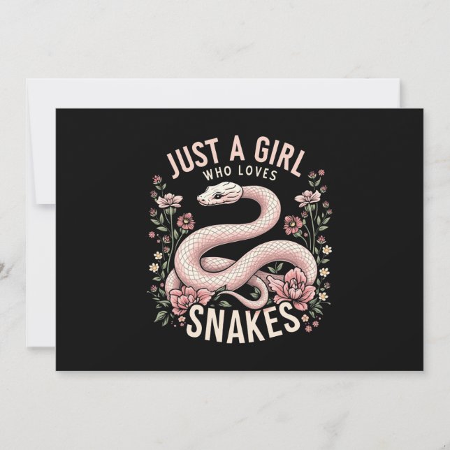 Invitation Juste une fille qui aime les serpents (Devant)