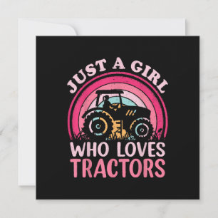 Invitation Juste Une Fille Qui Aime Les Tracteurs