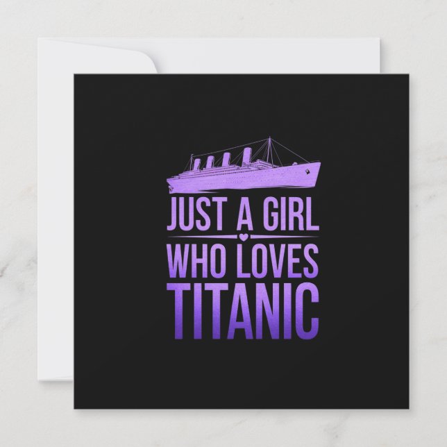 Invitation Juste une fille qui aime Titanic Parfait pour Tita (Devant)