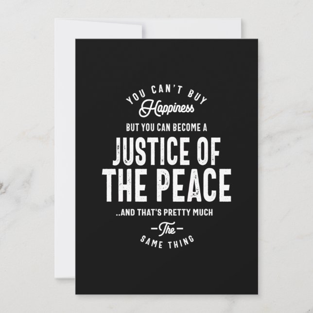 Invitation Justice Of The Peace Job Title Cadeau (Devant)