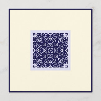 Invitation Ka bleu arabe islamique de mariage de fiançailles