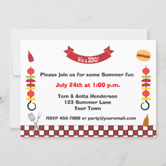 Invitation Kabobs et barbecue