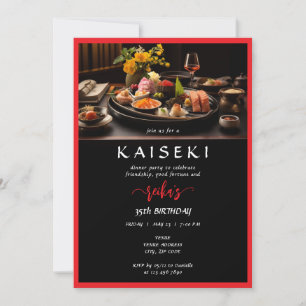 Invitation Kaiseki Chef privé japonais Red Script Anniversair