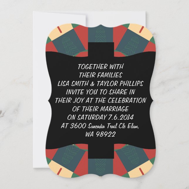 Invitation Kaléidoscope mandalaïque (Devant)