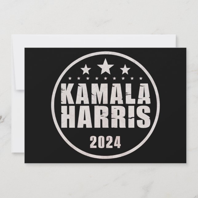 Invitation Kamala Harris 2024 Pour Président Élection Rétro (Devant)
