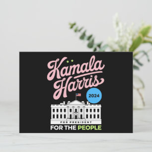 Invitation Kamala Harris 2024 Vote Démocrate Social Bleu
