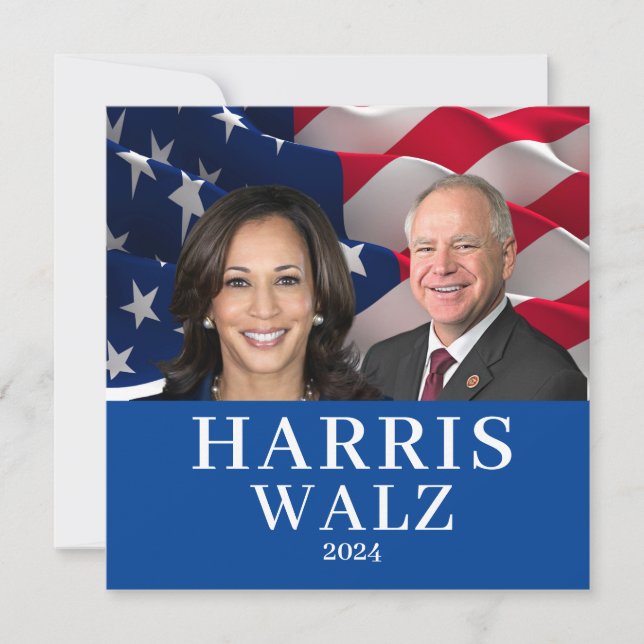 Invitation Kamala Harris Et Tim Walz 2024 (Devant)