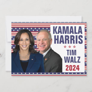 Invitation Kamala Harris Tim Walz 2024 Président Vice Photos