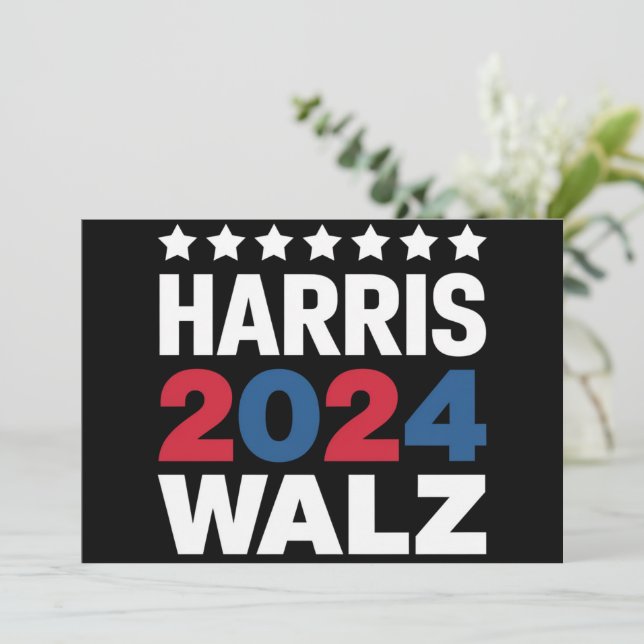 Invitation Kamala Harris Walz, Présidente Vice-Présidente (Debout devant)