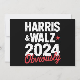 Invitation Kamala Walz Évidemment 2024 Harris Waltz 2024
