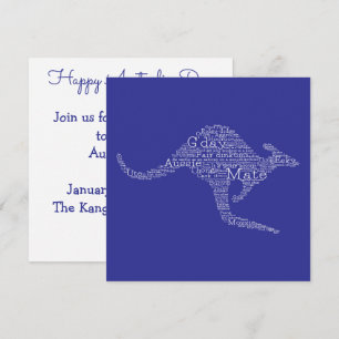 Invitation Kangourou en argot australien