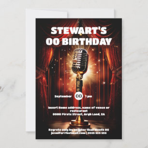 Invitation Karaoke vedette la nuit Hollywood tapis rouge