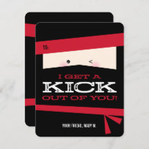 Karaté Classroom Valentine Card