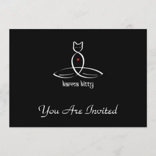Invitation Karma Kitty - Texte de style sanskrit.