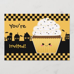 Invitation Kawaii Cupcake Halloween