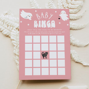 Invitation Kawaii Halloween Baby shower Bingo Game Card