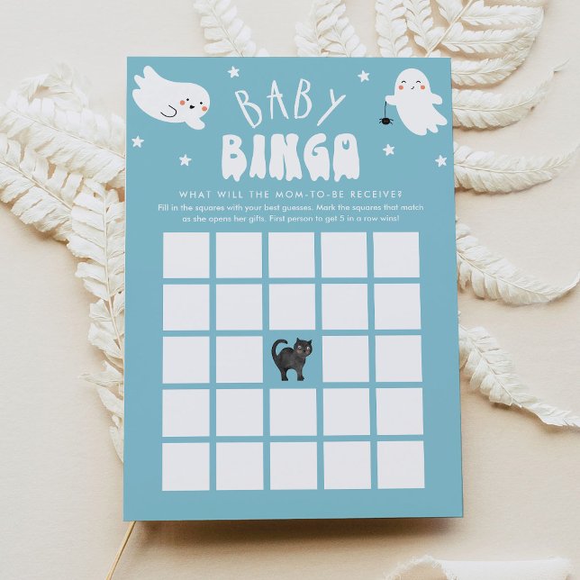 Invitation Kawaii Halloween Baby shower Bingo Game Card (Créateur téléchargé)