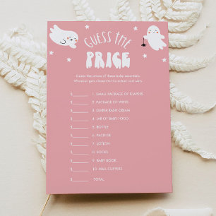 Invitation Kawaii Halloween Guess the Price Baby shower Jeu