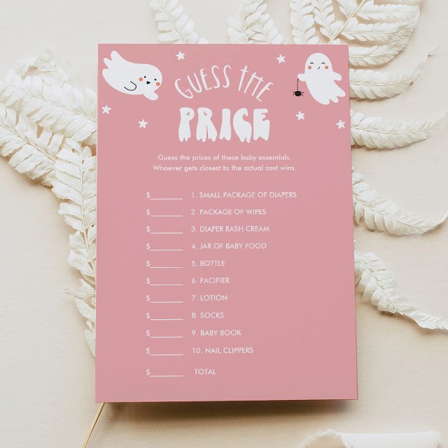 Invitation Kawaii Halloween Guess the Price Baby shower Jeu (Créateur téléchargé)