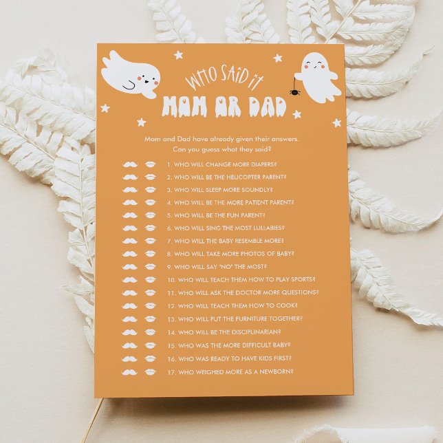 Invitation Kawaii Halloween qui a dit ça maman ou papa bébé j (Créateur téléchargé)