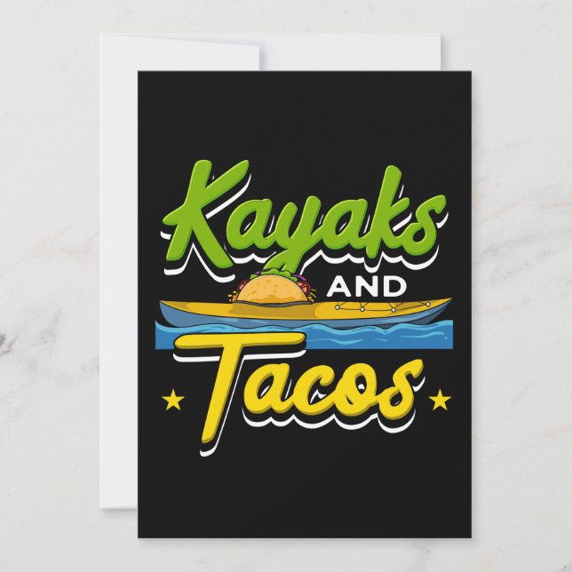Invitation Kayak - Kayaks et Tacos Funny Kayak (Devant)