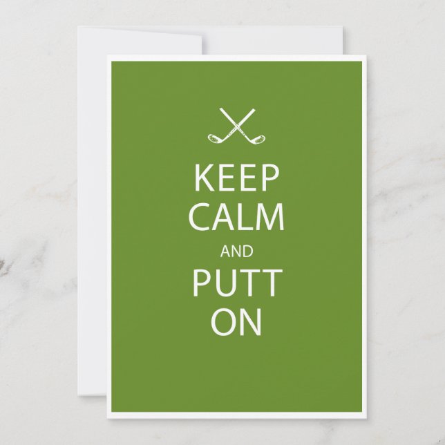 Invitation Keep Calm - Golf 40th Birthday (Devant)