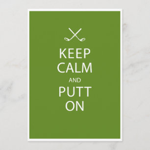Invitation Keep Calm - Golf 70th Birthday