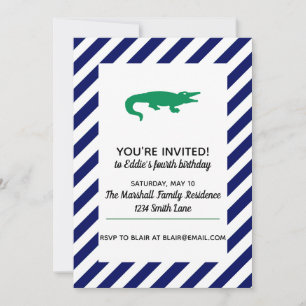 Invitation Kelly Green Alligator